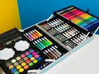 145 Piece Art Studio Colouring Briefcase Art Painting With Aluminum Case - Image 3