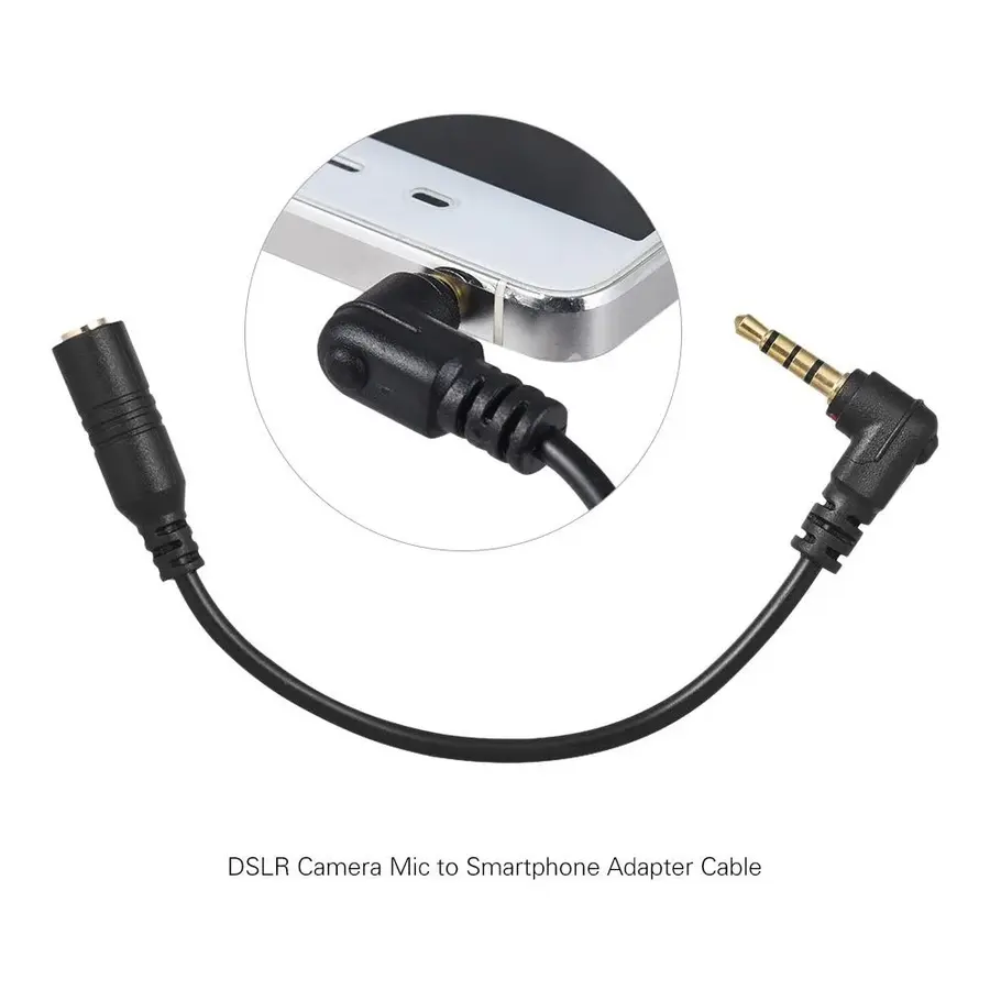 3 Pole TRS Female to 4 Pole TRRS Male Microphone Converter (DSLR to Smartphone Converter Jack) - Image 2