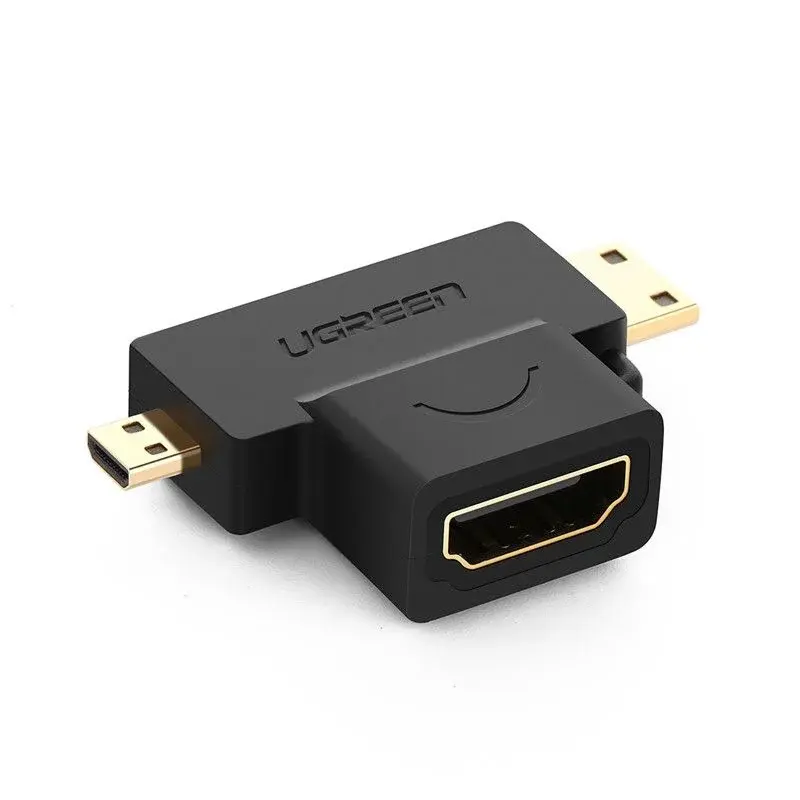 2 in 1 Mini HDMI / Micro HDMI Male to HDMI Female Adapter - Image 2