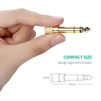 3.5mm Female to 6.5mm Male Audio Headset Microphone Guitar Recording - Image 4